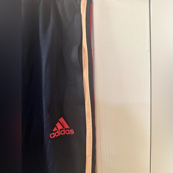 adidas Women's Sz M Navy 3 Striped Climacool Tiro Soccer Track Pants - Picture 4 of 7